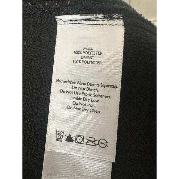 Eddie Bauer W's Size M Black Fleece Lined Softshell Full Zip Jacket Zip Pockets - Picture 16 of 16